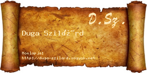 Duga Szilárd névjegykártya